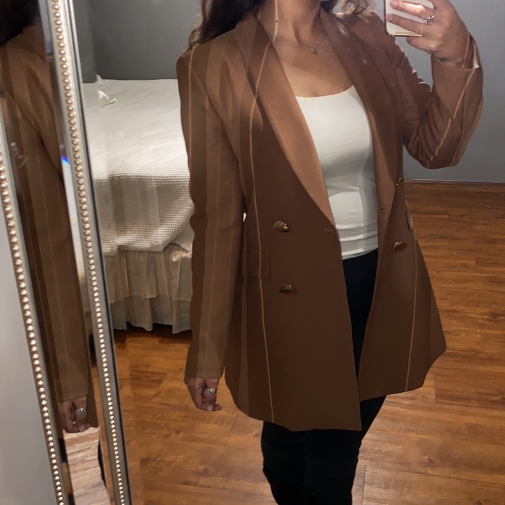 Brown Zara blazer coat/ Blazer Dress - Picture 6 of 12